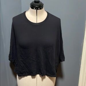 Aerie Black 3/4 Sleeve Top Size-Small